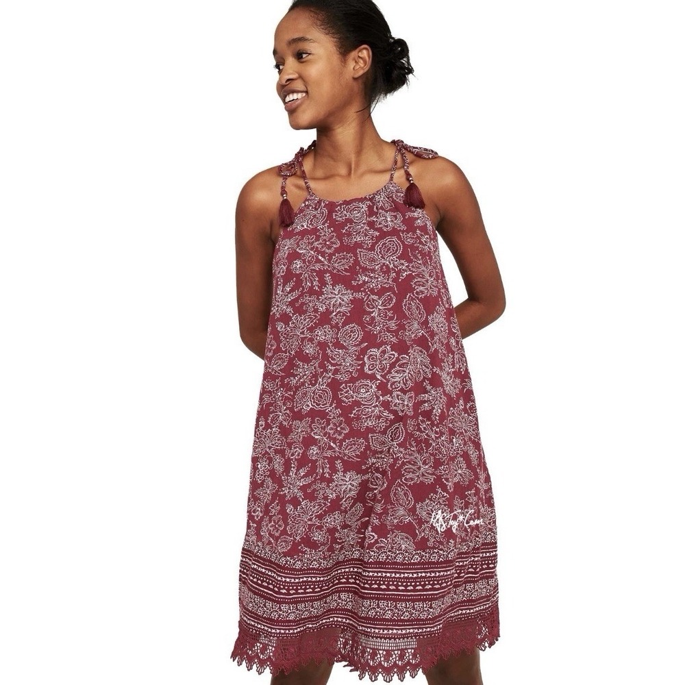 NWT Old Navy High-Neck Tie-Strap Cute Beautiful Swing Summer Dress for Women M